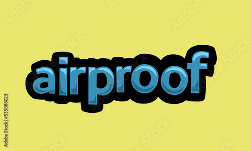 AIRPROOF writing vector design on a yellow background