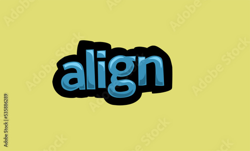 ALIGN writing vector design on a yellow background