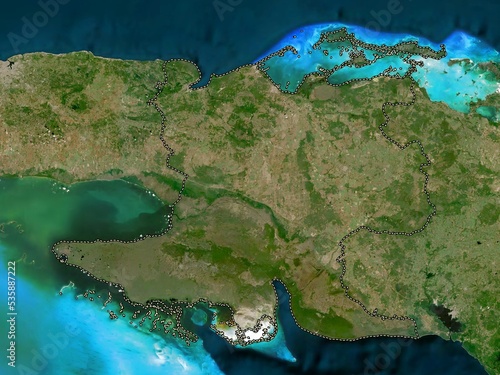 Matanzas, Cuba. Low-res satellite. No legend