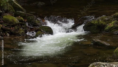 Cascades in the Middle prong of the Little Pigeon River in Great Smoky Mountains, TN, USA (4K/24p, ProRes HQ, 10-bit)