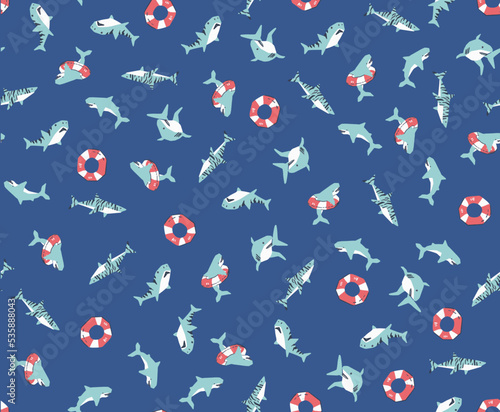 sharks in a lifebuoy