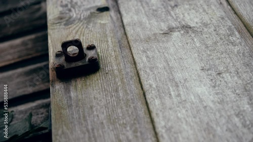 Creepy old door banging in the wind