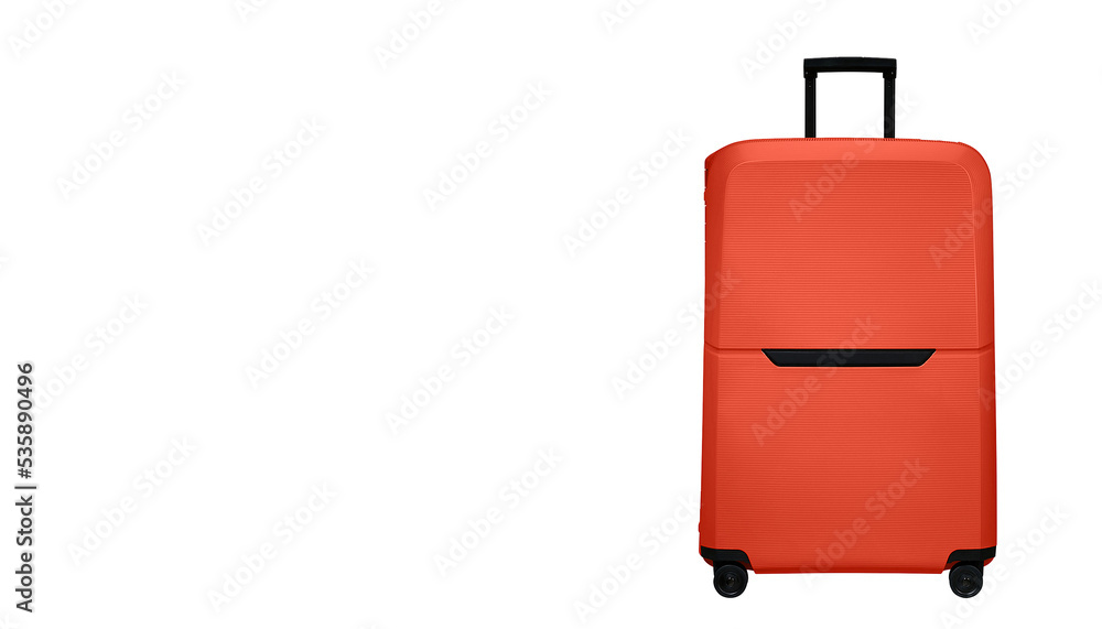 Red suitcase isolated on white background Red suitcase isolated on white background