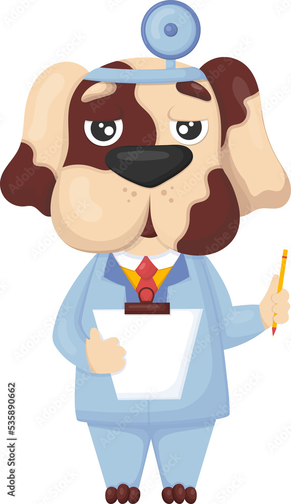 cute dog doctor Scientist Cute Creative Kawaii in cartoon style cute dog doctor Scientist Cute Creative Kawaii in cartoon style