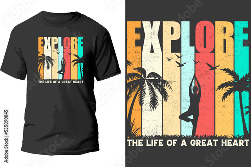 Explore the life of a great heart t shirt design.