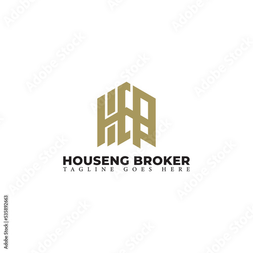 Abstract initial letter HB or BH logo in gold color isolated in white background applied for real estate broker logo also suitable for the brands or companies have initial name BH or HB.