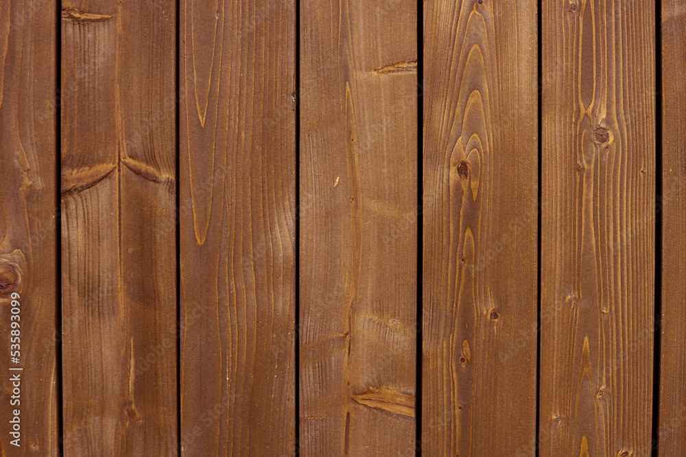 Fototapeta premium dark brown wood plank wall texture background.