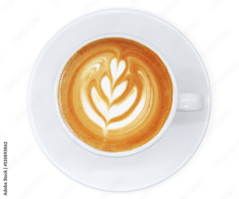 カフェラテ ラテアート イラスト リアル 俯瞰 カフェラテ ラテアート イラスト リアル 俯瞰