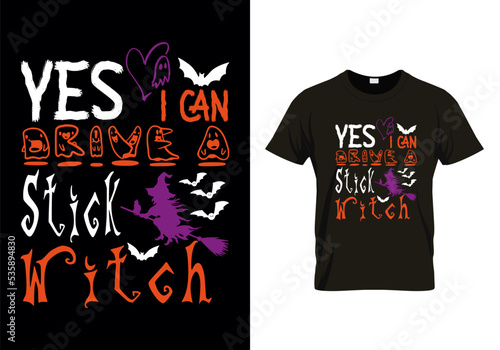  Yes I Can Drive A Stick Witch T-shirt SVG File