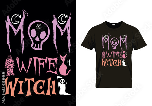  Mom Wife Witch T-shirt SVG File