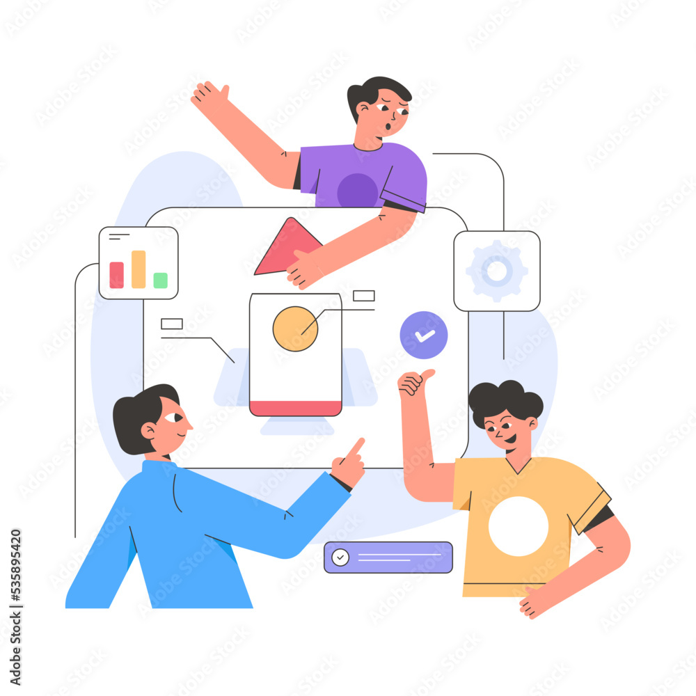 A well-designed flat illustration of business analysis A well-designed flat illustration of business analysis