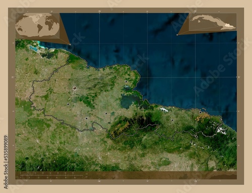 Holguin, Cuba. Low-res satellite. Major cities photo