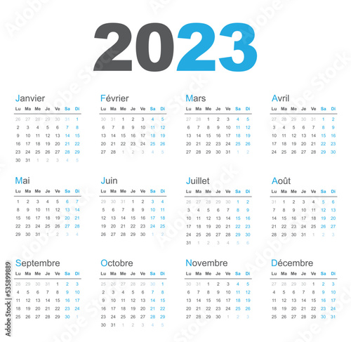 Calendrier 2023