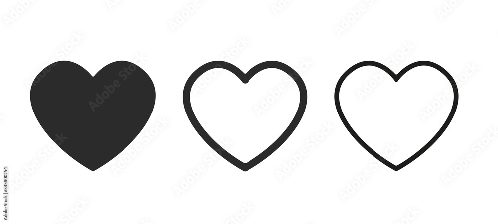 Heart icon on a white background. Vector illustration Heart icon on a white background. Vector illustration