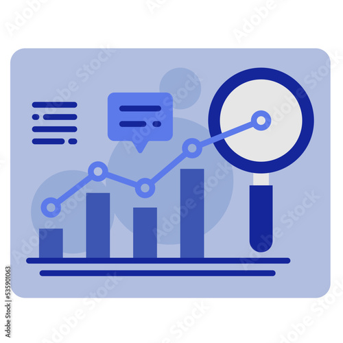 positive analytics like kpi icon. concept of statistics analysis process and business productivity improvement flat icon