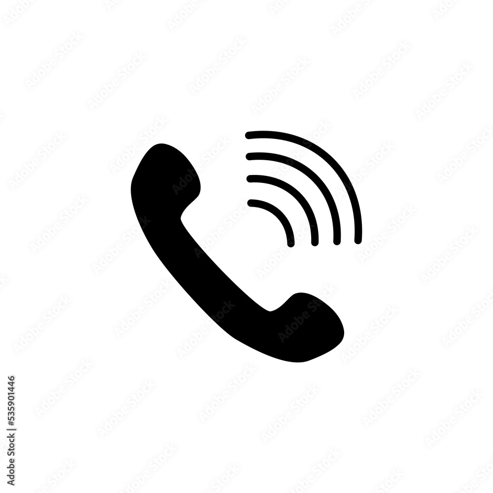 Phone call icon. Telephone ringing symbol. Web site page and mobile app design element. Phone call icon. Telephone ringing symbol. Web site page and mobile app design element.