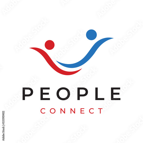 People relationship logo template design .Logo for organization ,business ,kindergarten.