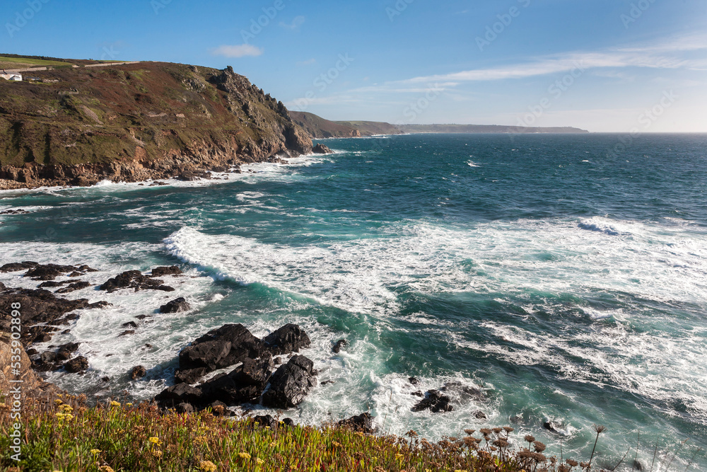 Priest's Cove, Cape Cornwall, and the coast south to Land's End, West Penwith, Cornwall, UK: