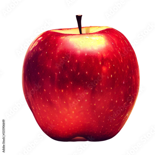 Big red apple isolated on white