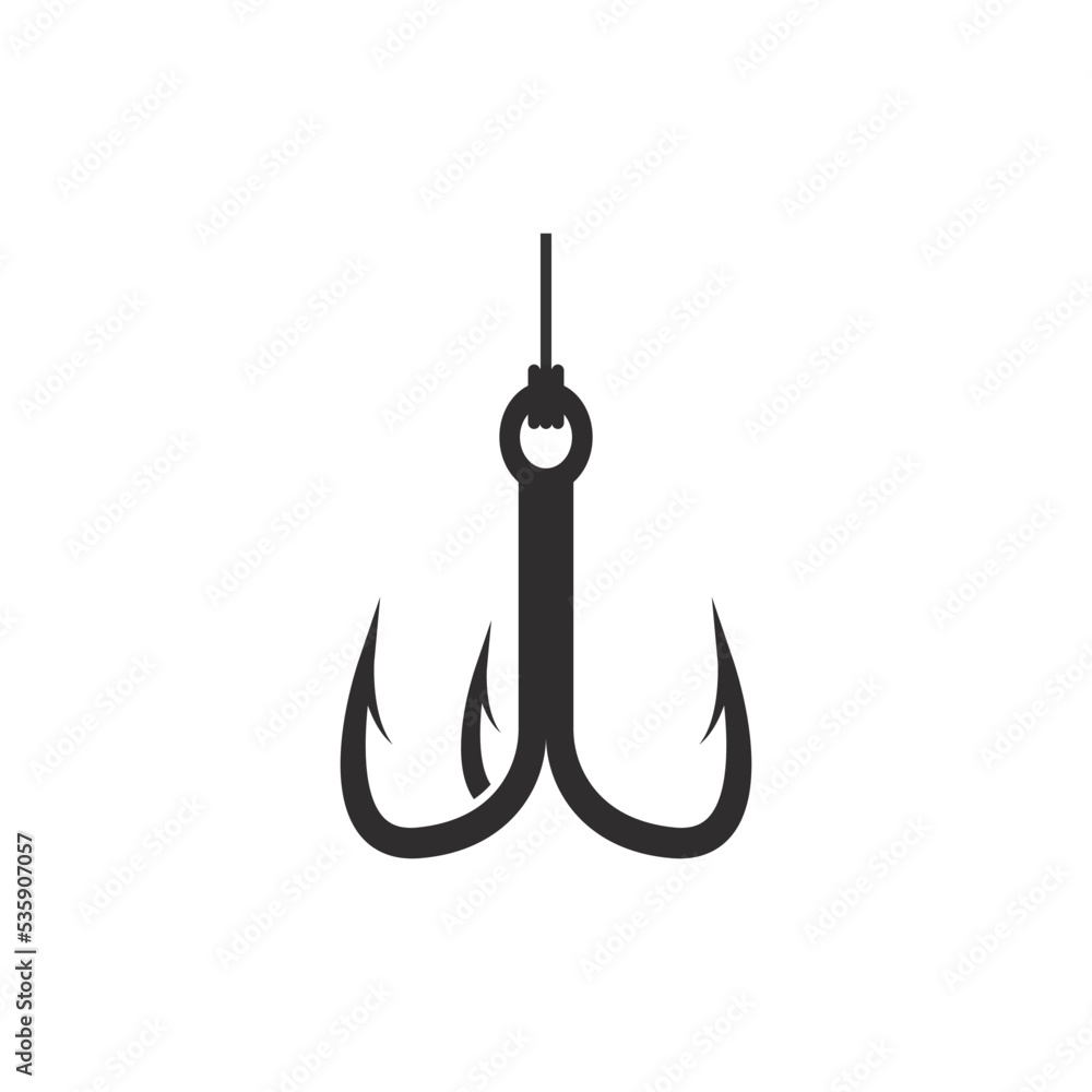 Fishing hook icon shape silhouette. Vector illustration. Isolated on white background.
Fishing hook icon shape silhouette. Vector illustration. Isolated on white background.