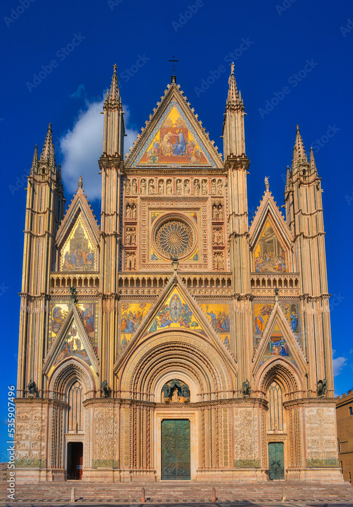 The Cathedral of Orvieto (Italian: Duomo di Orvieto; Cathedral of Santa Maria Assunta) is a large 14th-century Catholic cathedral - Orvieto in Umbria, central Italy