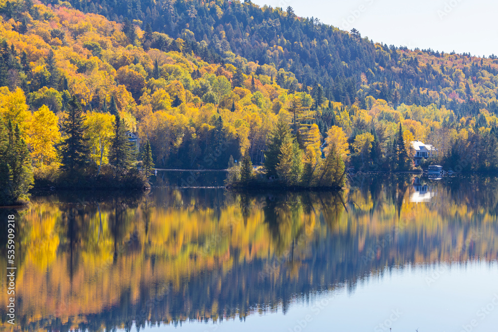 Spectacular autumn in Mont Tremblant, Quebec, Canada