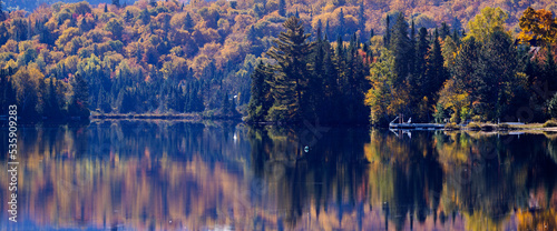 Spectacular autumn in Mont Tremblant  Quebec  Canada