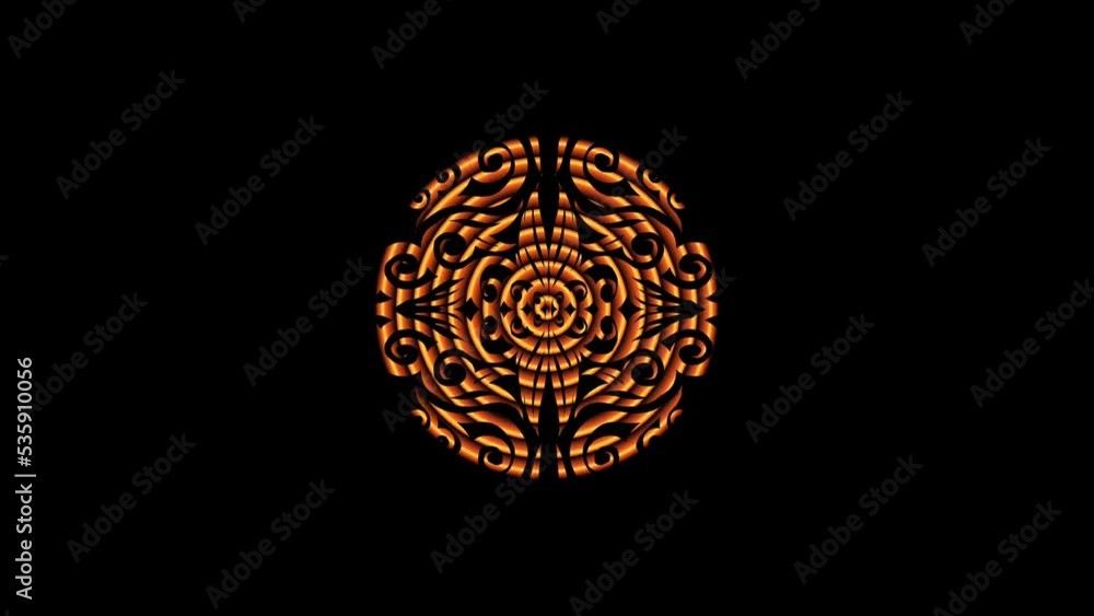 Beautiful circular circle colour golden gold gradient art pattern of indonesian traditional batik dayak ornament for commercial ads Beautiful circular circle colour golden gold gradient art pattern of indonesian traditional batik dayak ornament for commercial ads