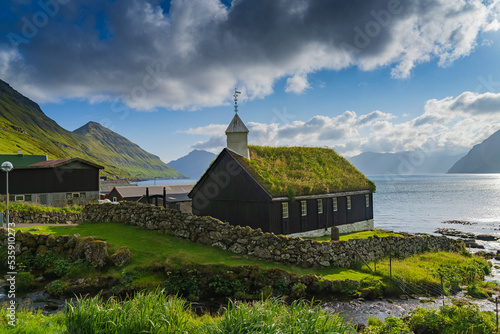 Funningur is a village on the Faroe Islands. It is located on the northwest coast of Eysturoy 