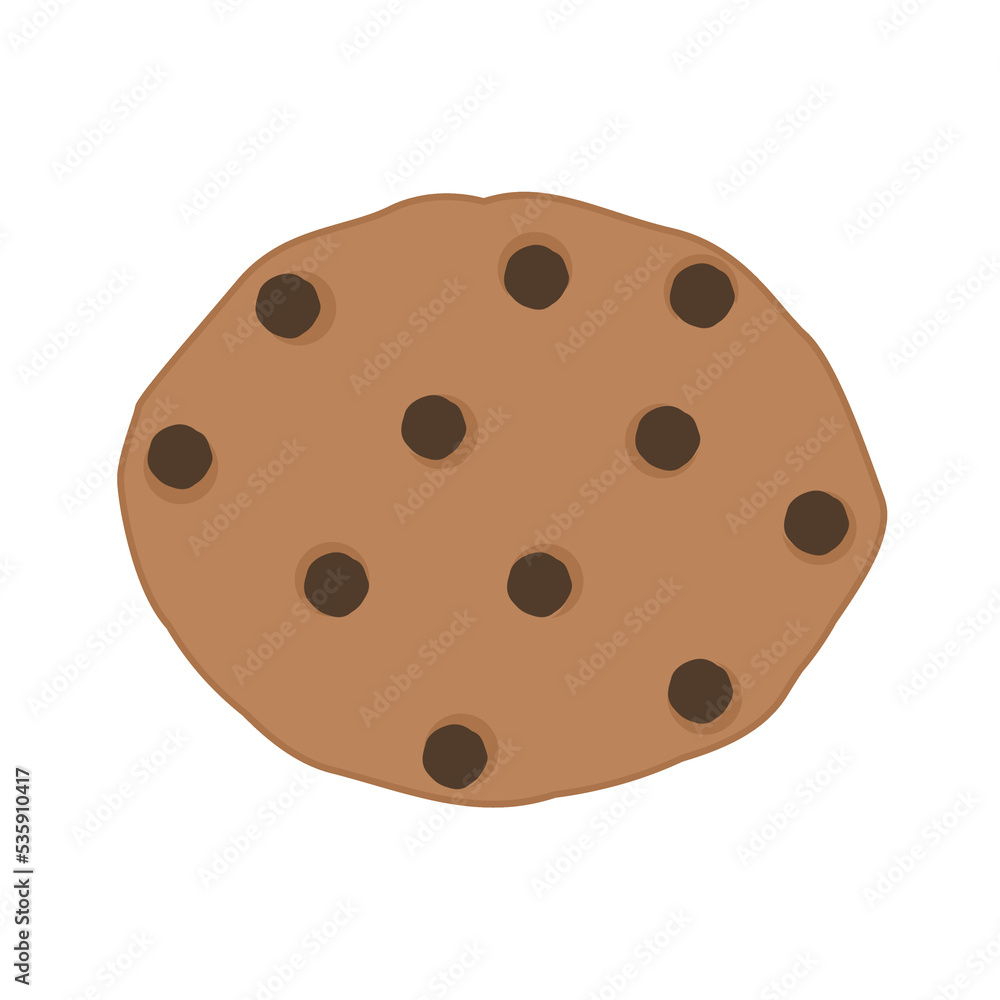 illustration of cookies with chocolate isolated on white background. element for coffee shop and baking, design for printing on the packaging of goods, printing in books, notebooks, textiles illustration of cookies with chocolate isolated on white background. element for coffee shop and baking, design for printing on the packaging of goods, printing in books, notebooks, textiles