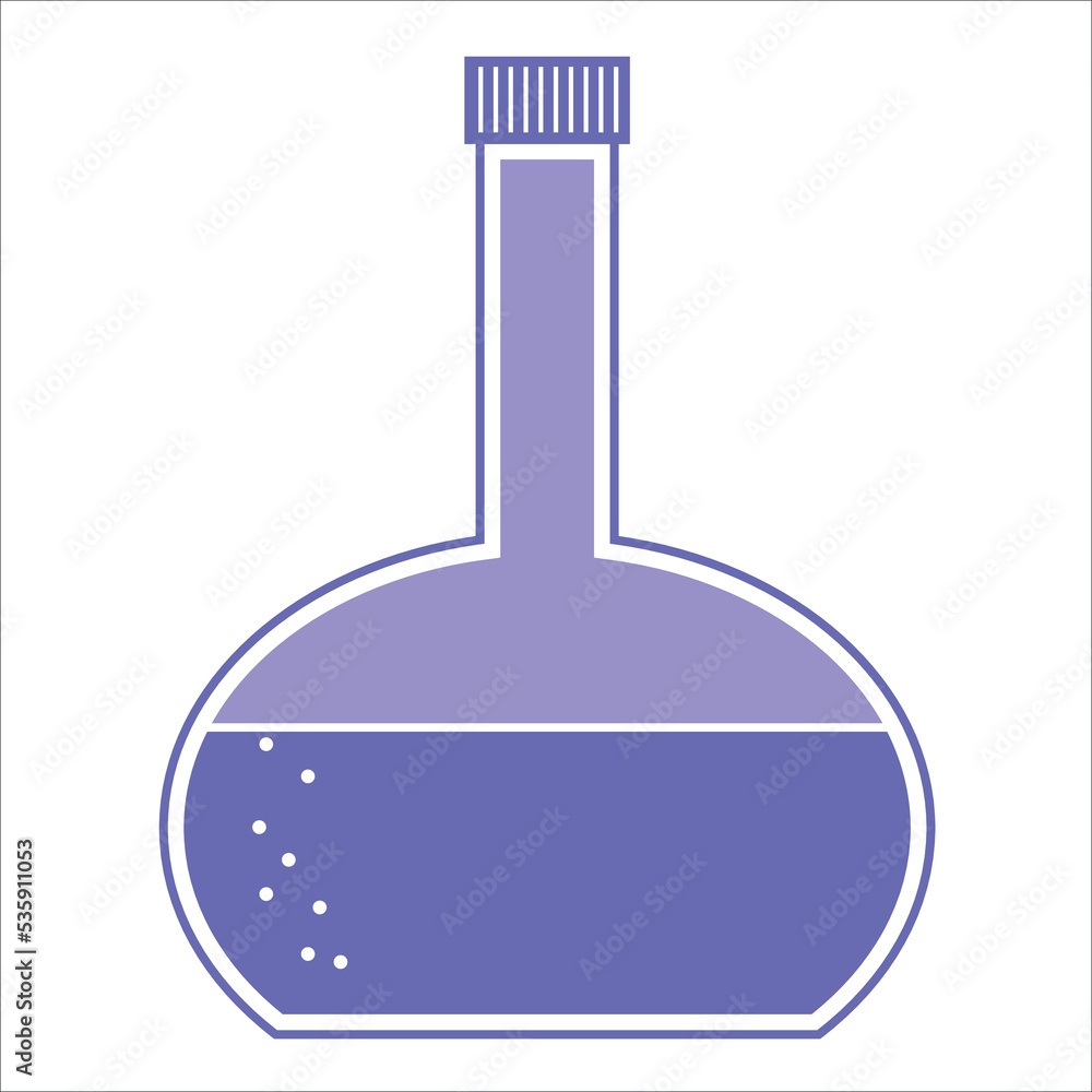 A bottle of a purple drink on a white background A bottle of a purple drink on a white background