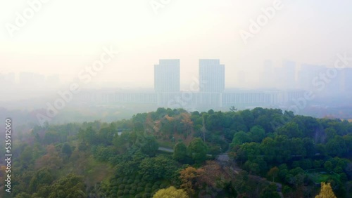Wallpaper Mural aerial view of public park in wuxi,jiangsu in winter Torontodigital.ca