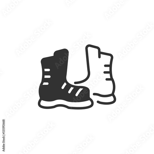boot icons symbol vector elements for infographic web