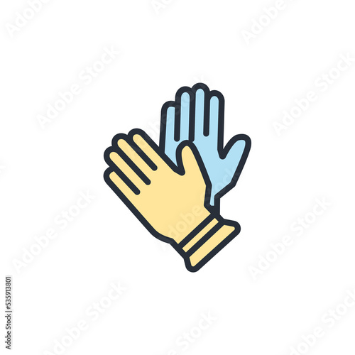 Glove icons symbol vector elements for infographic web