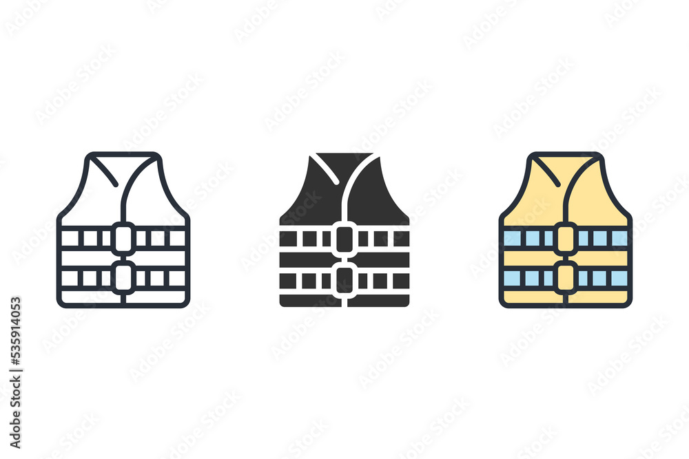 vest icons  symbol vector elements for infographic web