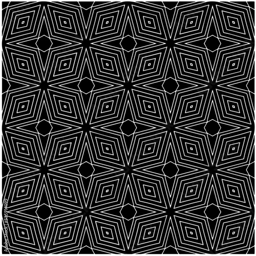 monochrome seamless pattern,black and white color.Repeating geometric tiles from stripe elements. black ornament. Repeating geometric tiles from striped elements.