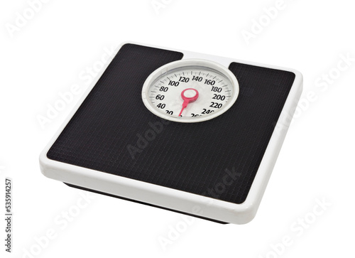 Old, worn, bathroom scale i...
