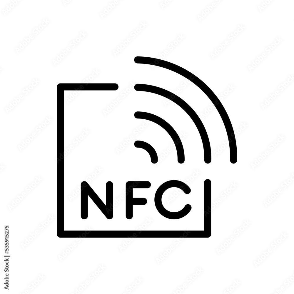 NFC black icon. Contactless payment sign. NFC payments symbol NFC black icon. Contactless payment sign. NFC payments symbol