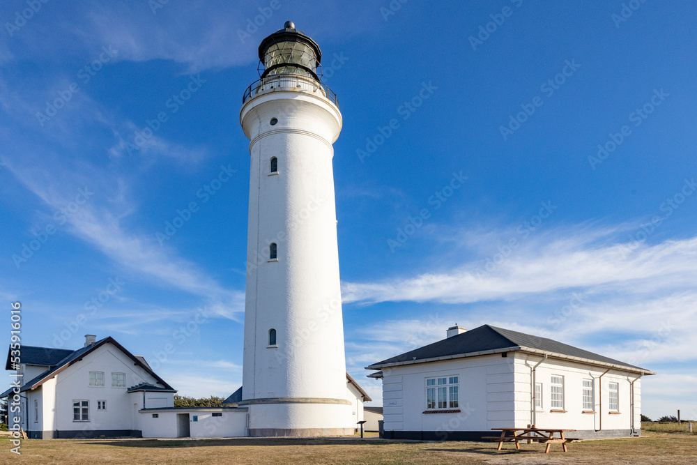 Hirtshals lighthouse is a lighthouse at Hirtshals. It was built in 1863 in a late classicist style with N.S. Nebelong as architect and C.F. Rough as an engineer.Denmark,Scandinavia,Europe