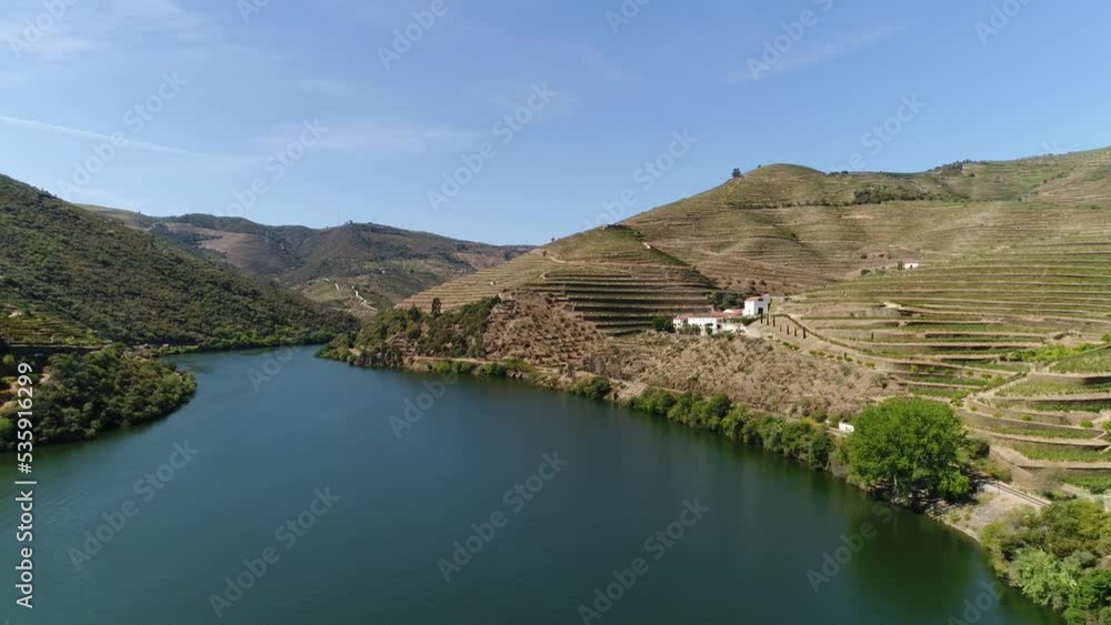 Stunning Nature Landscape. Mountain River Aerial View Stunning Nature Landscape. Mountain River Aerial View