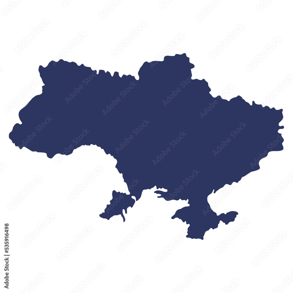 ukraine map silhouette