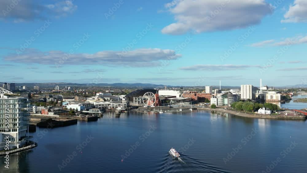 A view of Cardiff city from high angle A view of Cardiff city from high angle