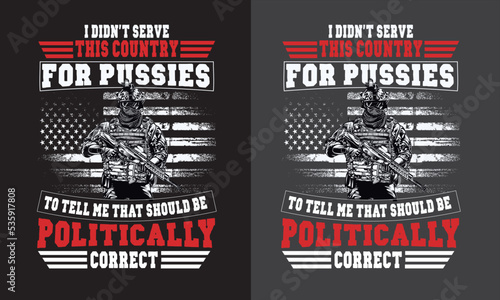 Obraz na plátne veteran us solider vintage t shirt design