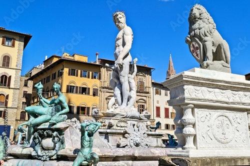 Fountain Neptune in Piazza della Signoria in Florence, Italy.