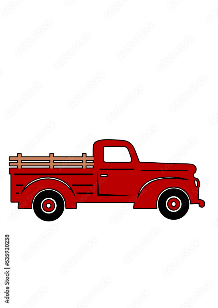 Truck, Farm Fresh, Red Car