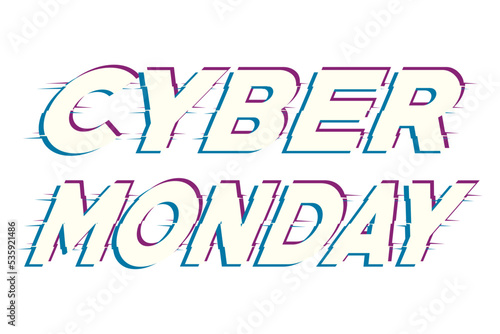 cyber monday lettering card