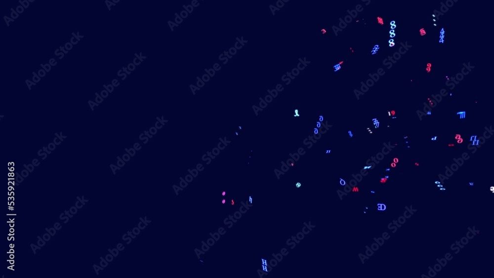 symbols form whorls, information ai construction of digits. Vj loop hologram abstract multicolored bg. Letters or digits form lines, lines form curls grid. info technology. Information flow concept symbols form whorls, information ai construction of digits. Vj loop hologram abstract multicolored bg. Letters or digits form lines, lines form curls grid. info technology. Information flow concept