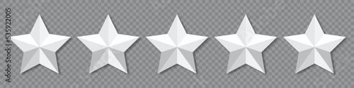 White five stars quality rating icons. 5 stars icon. Five star sign. Rating symbol. Vector illustration