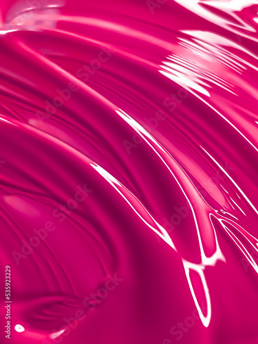 Glossy pink cosmetic texture as beauty make-up product background, cosmetics and luxury makeup brand design concept photo