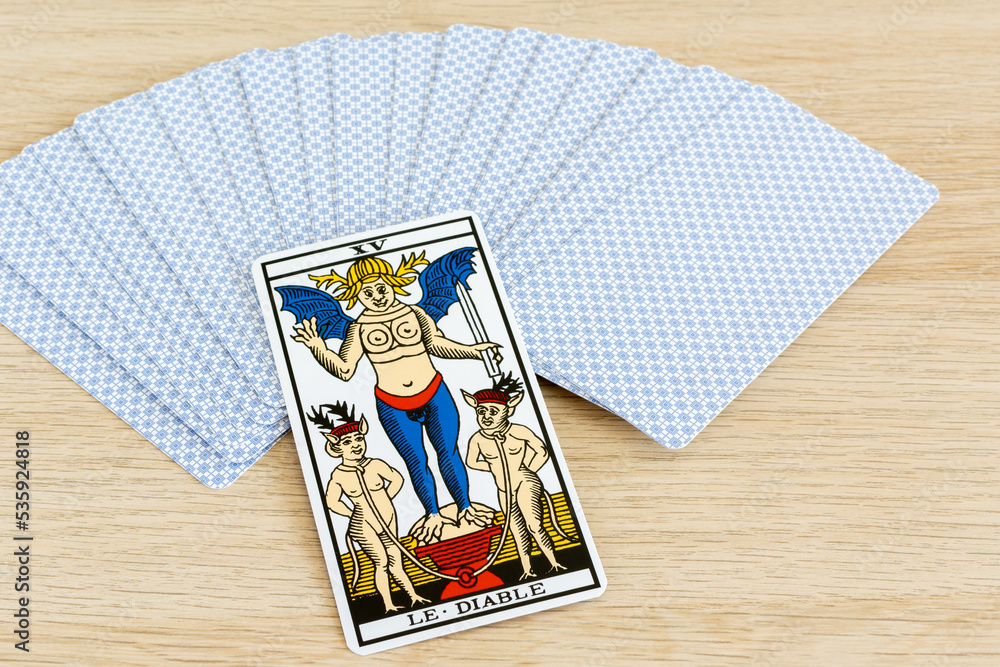 Tarot de Marseille. Le Diable. Stock Photo | Adobe Stock